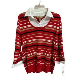 Notations Lightweight sweater with collared neck